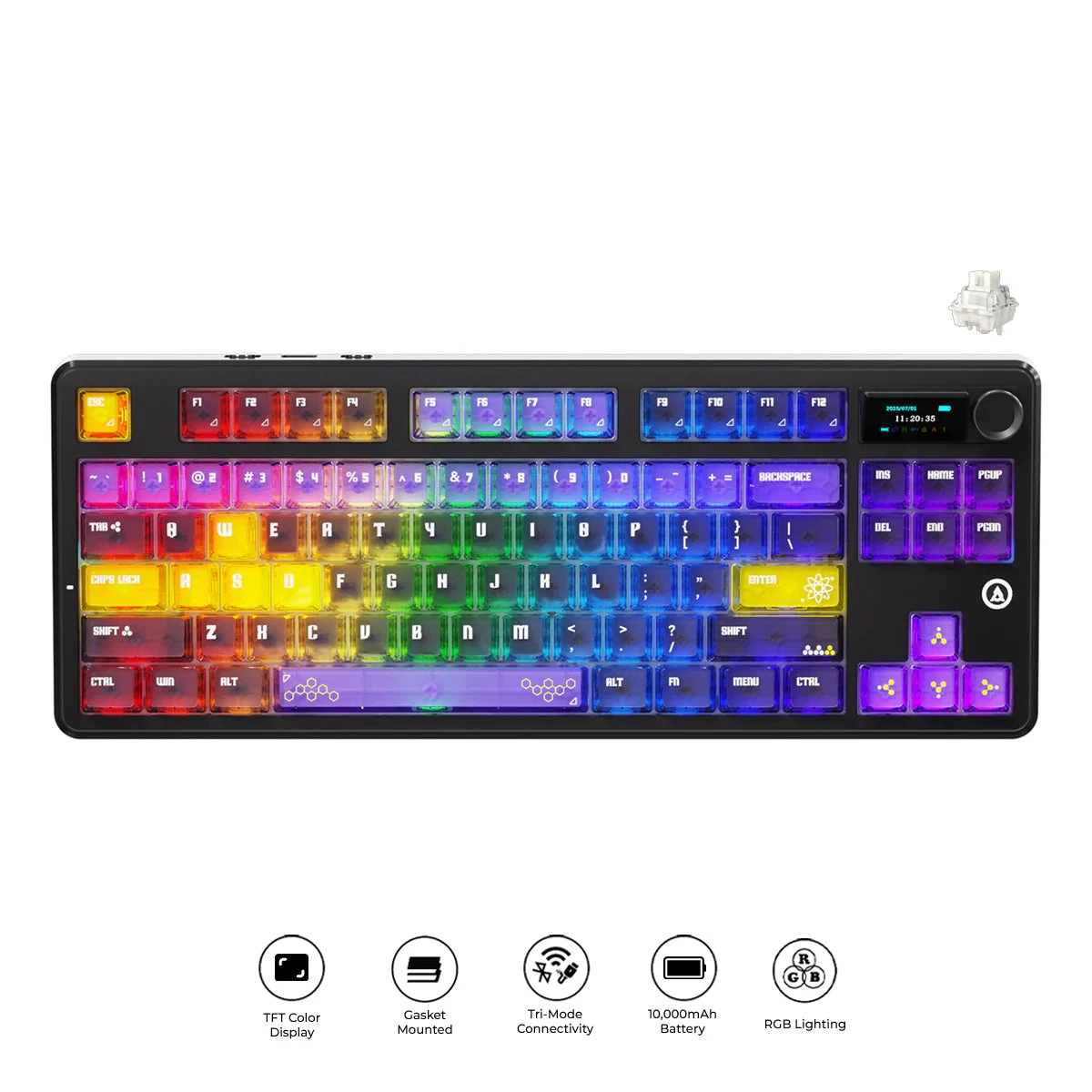 Клавиатура Ajazz MK87 Pro, Lichee Switch, Purple, USB