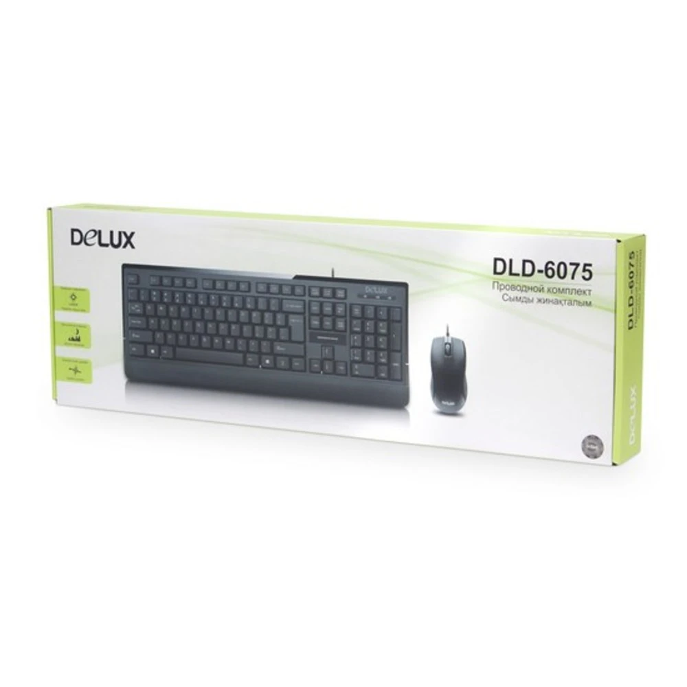 Комплект Delux DLD-6075OUB, клавиатура + мышь, 104 клавиши — 3