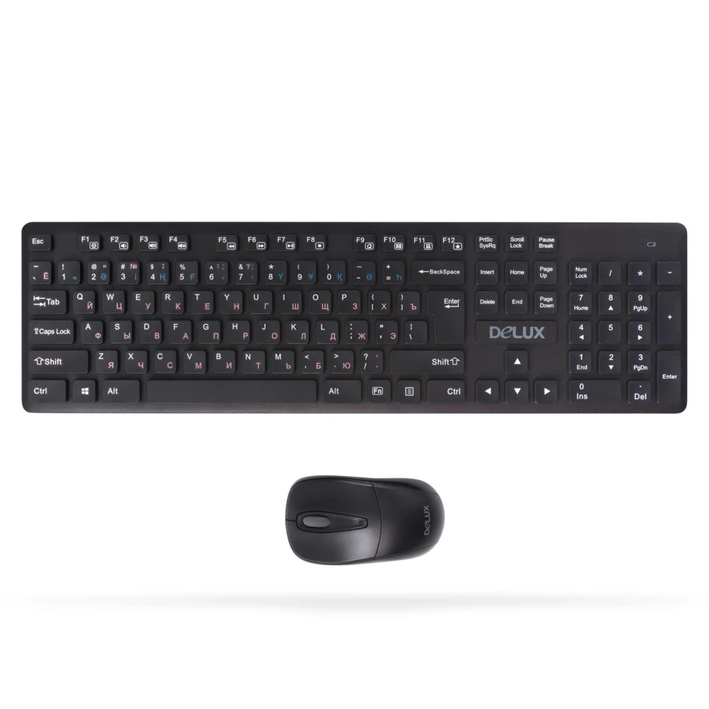Комплект Delux DLD-1505OGB, клавиатура + мышь 2.4G — 2