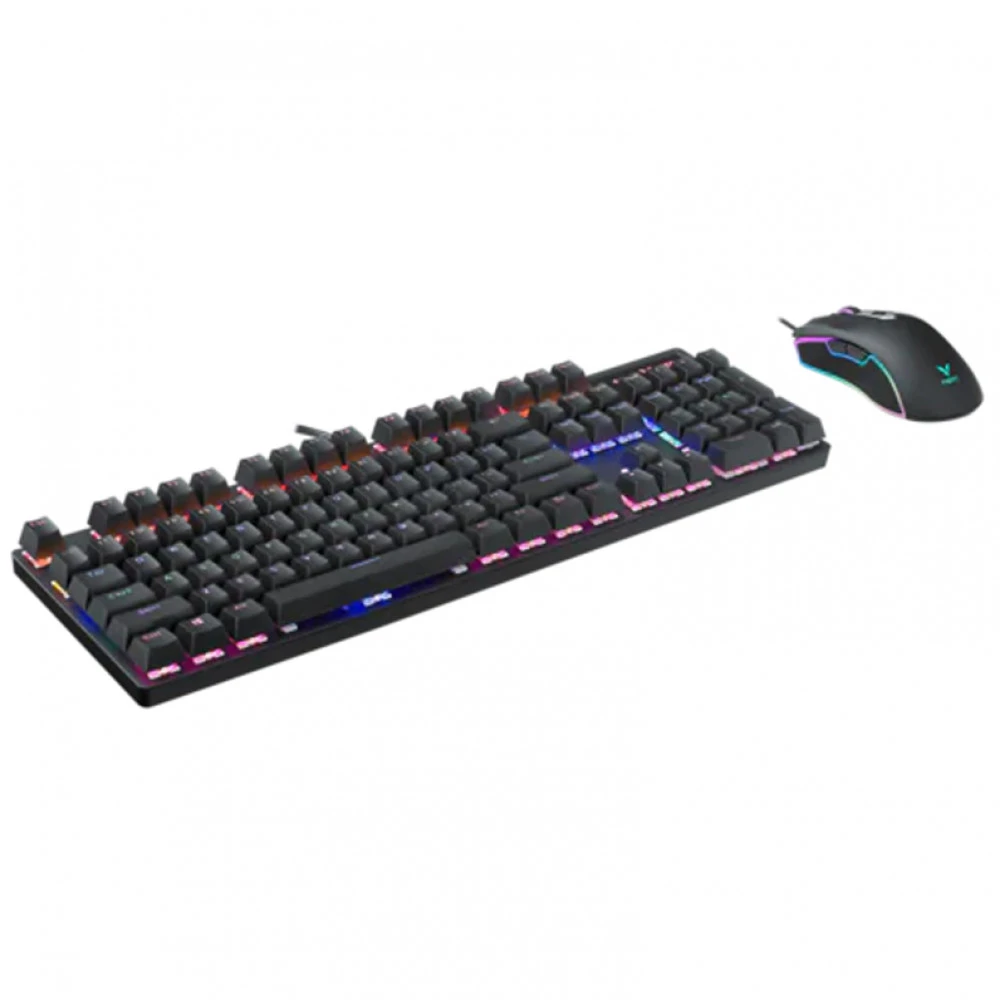 Набор Rapoo V150S, игровой, мышь 6200DPI, RGB, чёрный — 3