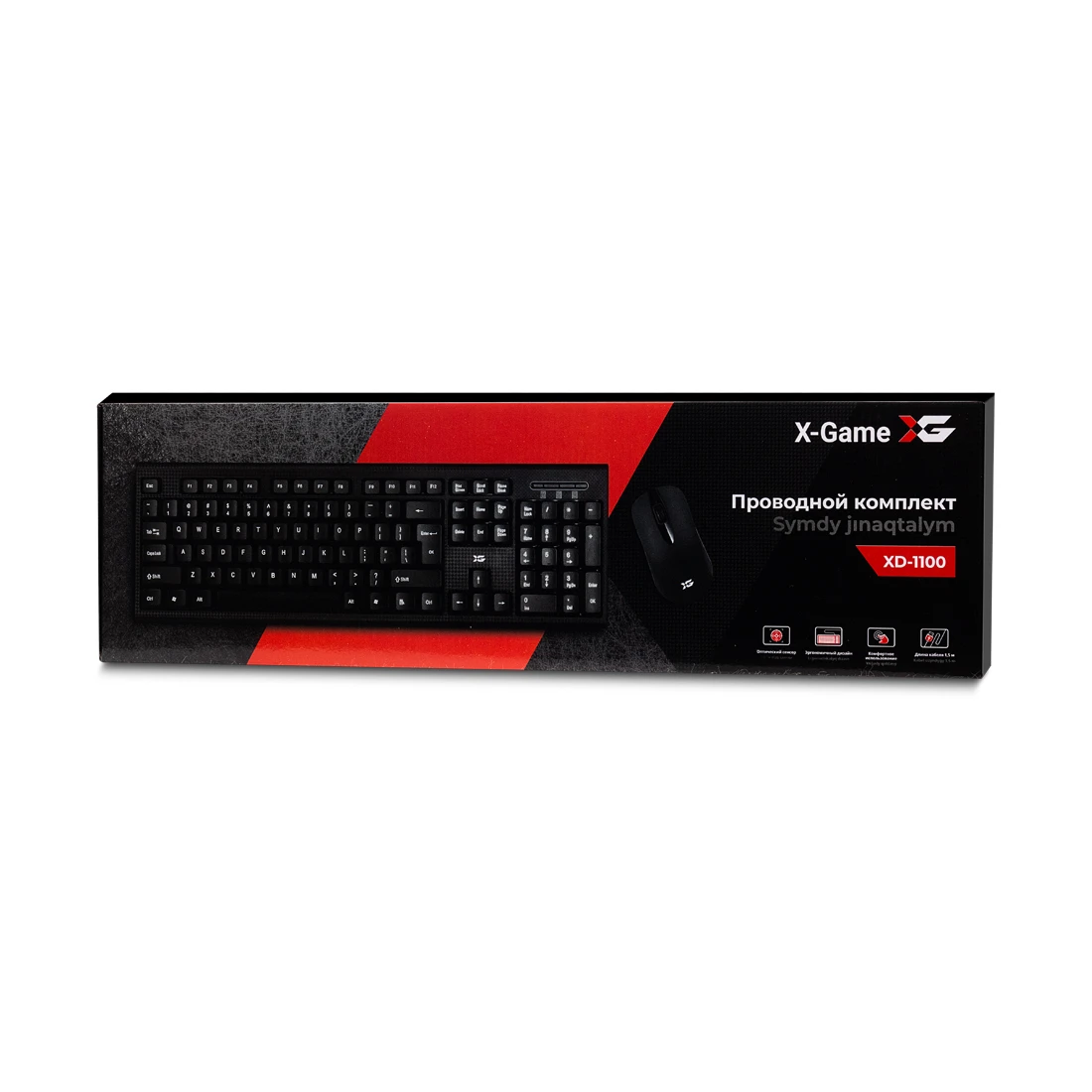 Набор XG XD-1100OUB, клавиатура USB 104 кл, мышь опт — 3