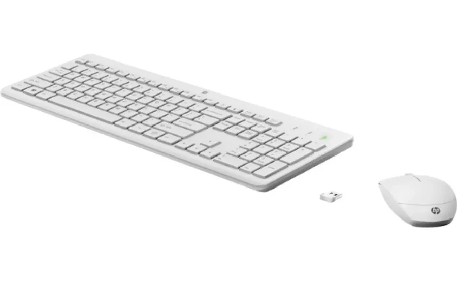 Набор HP 3L1F0AA 230, клавиатура и мышь, белый