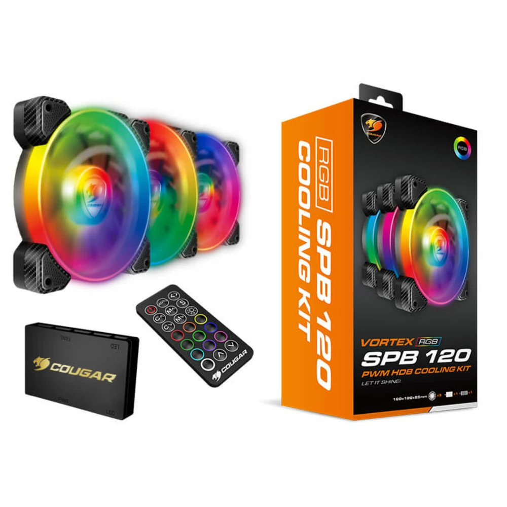 Комплект вентиляторов для корпуса Cougar Vortex SPB RGB 120 Cooling Kit