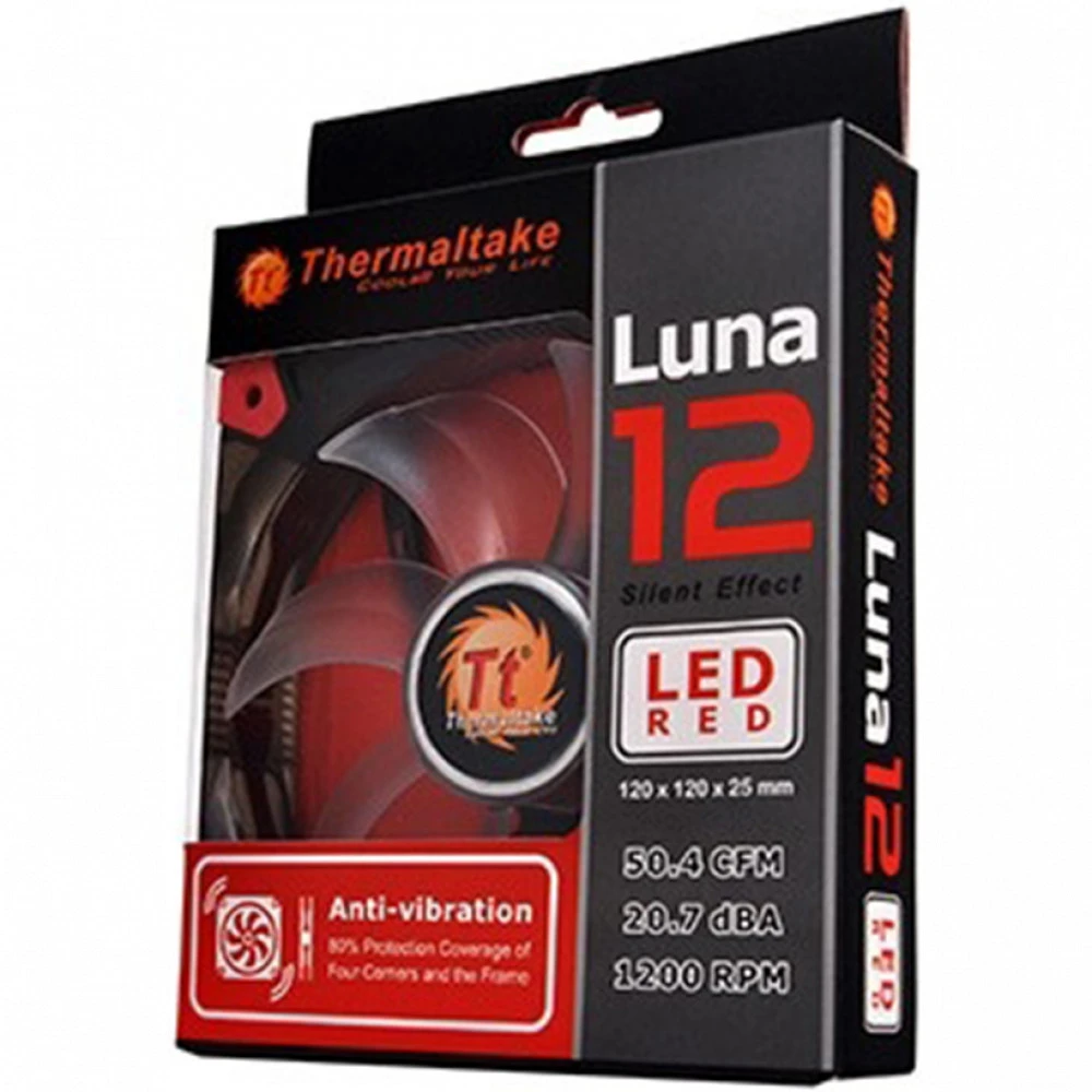 Вентилятор для корпуса Thermaltake Luna 12 LED, 12cm, Red LED — 3