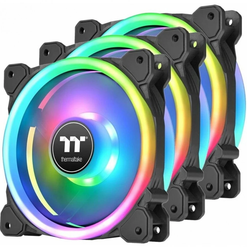 Комплект вентиляторов для корпуса Thermaltake Swafan 14 RGB Radiator Fan TT Premium Edition, Black — 3