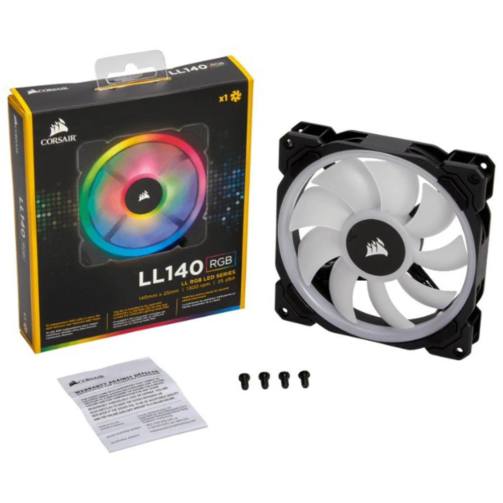Вентилятор для корпуса Corsair LL140 RGB, 14cm, Black