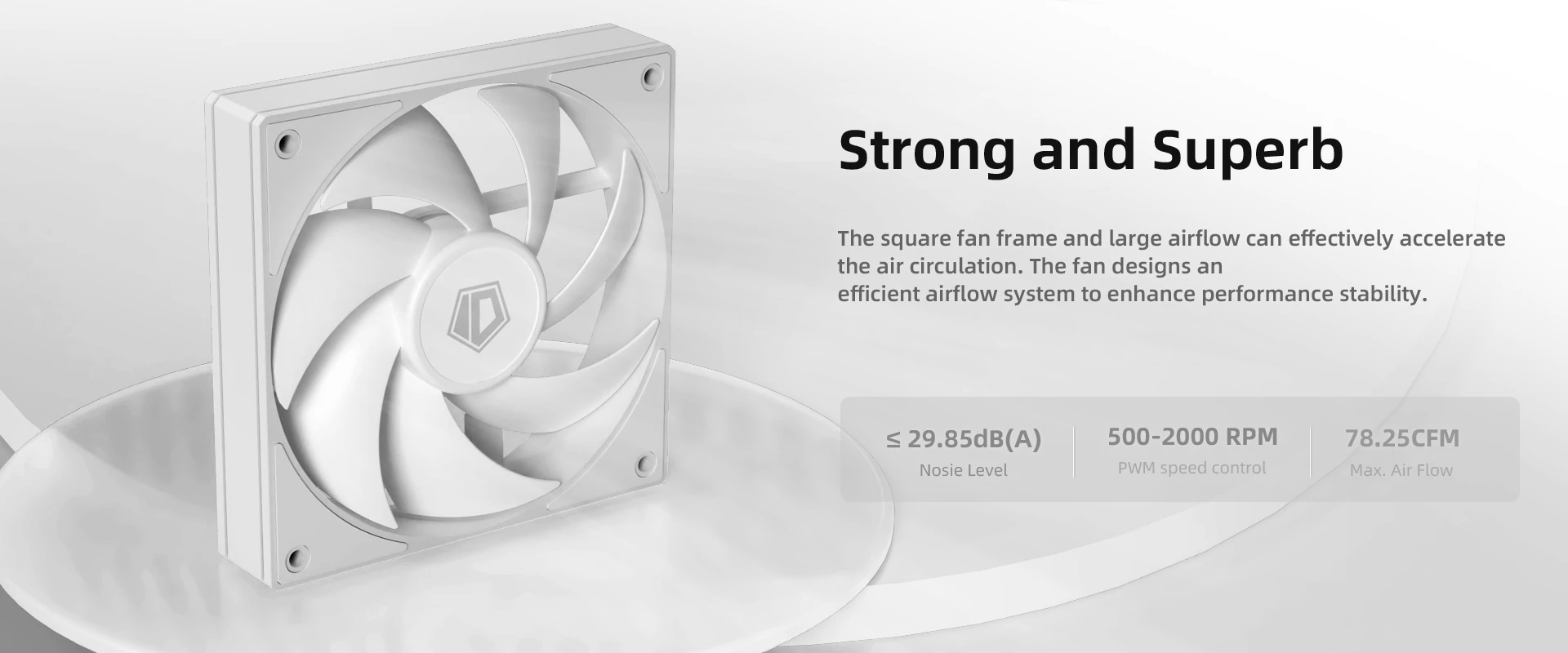 Комплект вентиляторов для корпуса ID-Cooling AF-125-W TRIO, 12cm, White — 3