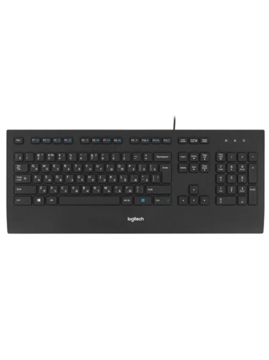 Клавиатура LOGITECH K280e, USB, проводная, черная — 2