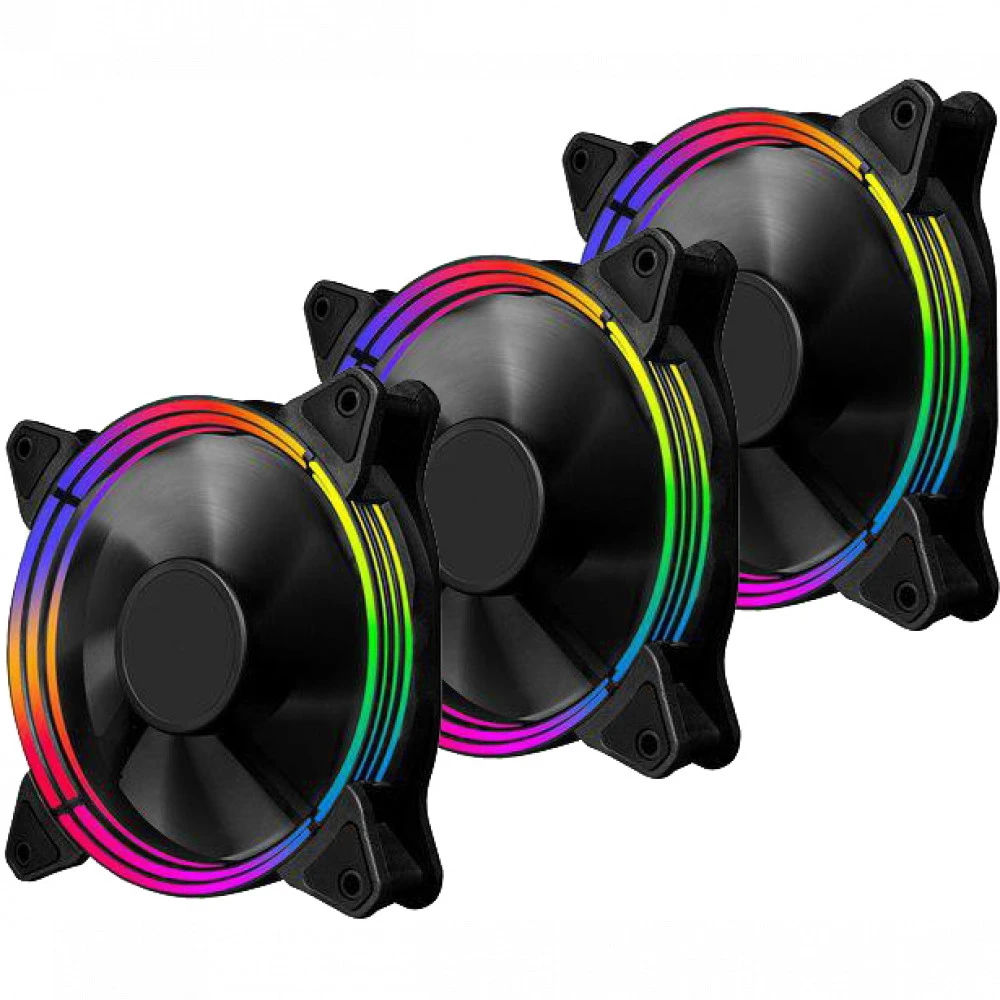 Комплект вентиляторов для корпуса 1Stplayer FIREBASE G-3 COMBO, 12cm, Black