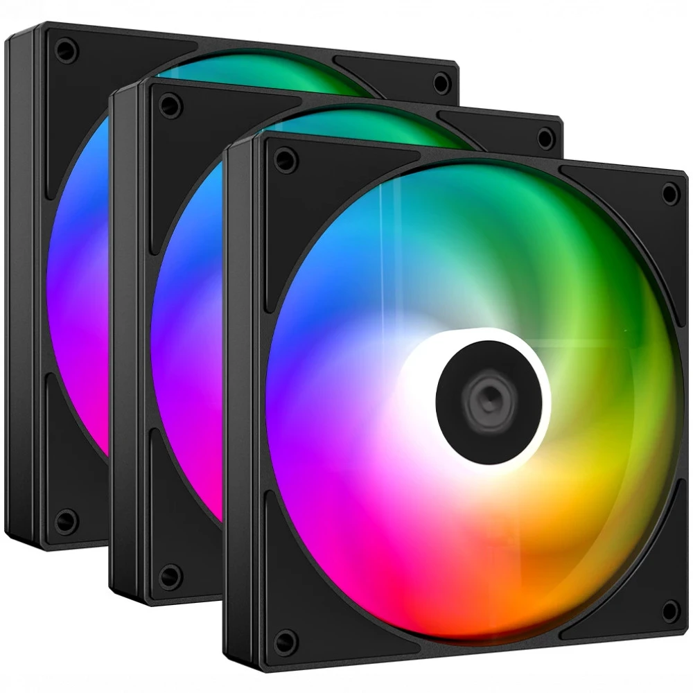 Комплект вентиляторов для корпуса ID-Cooling AS-120-ARGB-K Trio, 12cm, Black