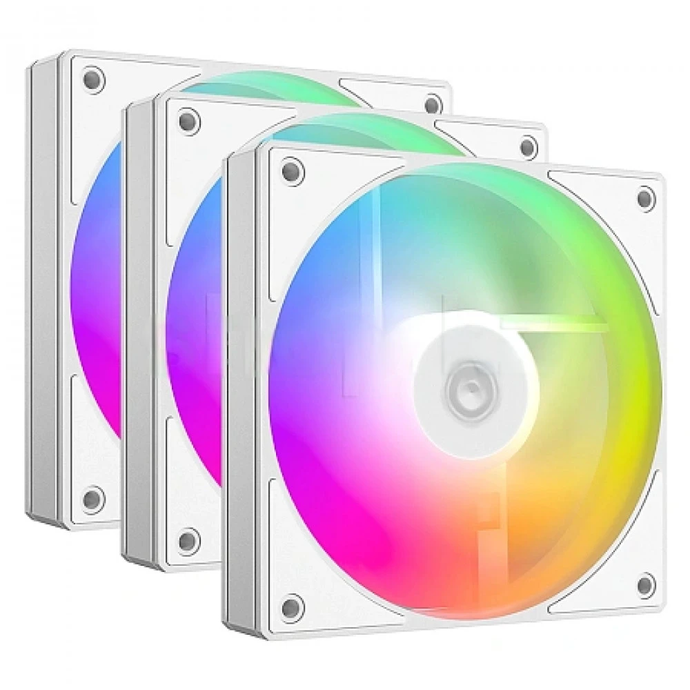 Комплект вентиляторов для корпуса ID-Cooling AS-120-ARGB-W Trio, 12cm, White