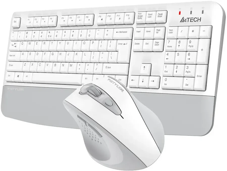Клавиатура+мышь беспроводная A4tech Fstyler FG2500SPlus White — 3