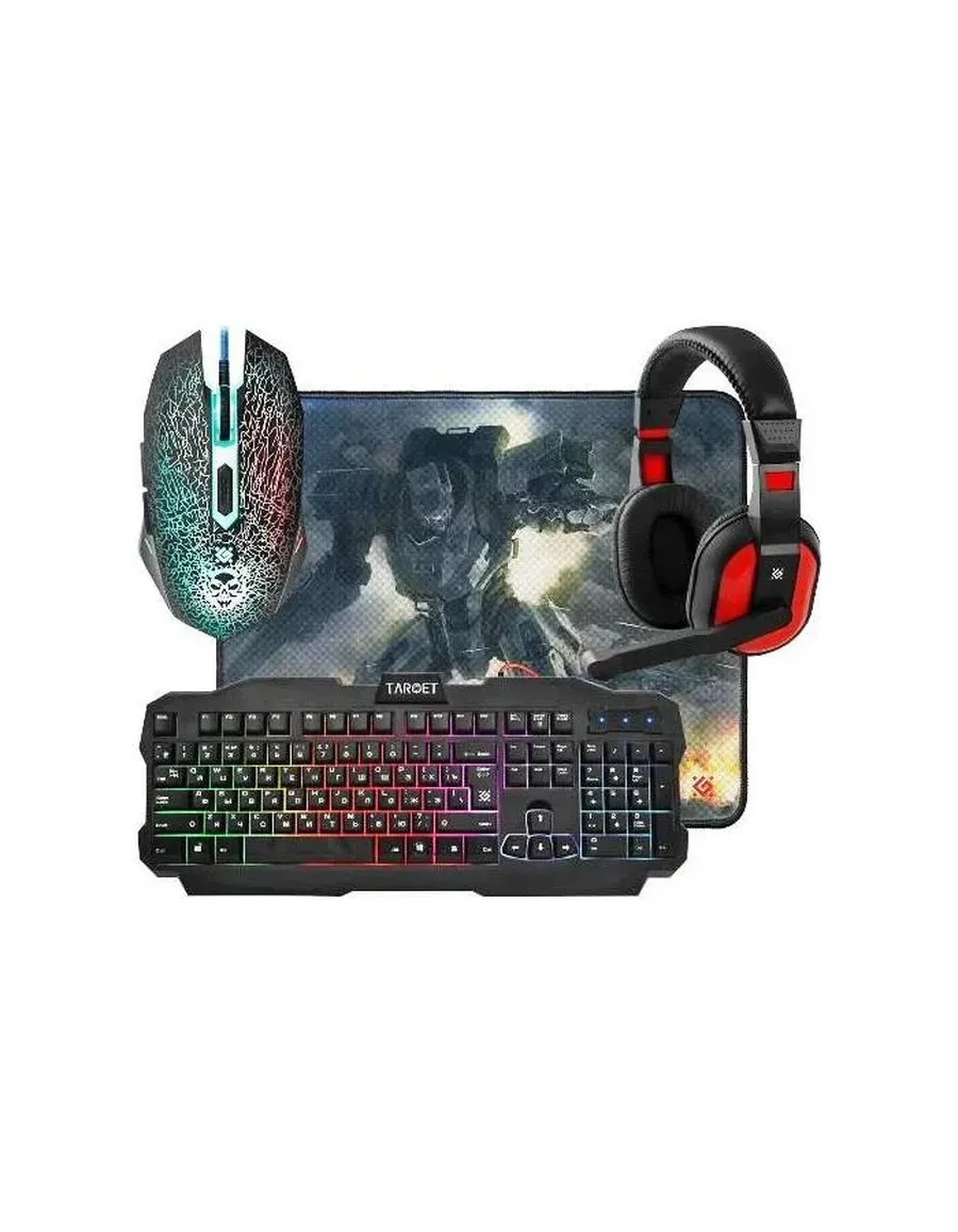 Клавиатура + mouse + garnitura, USB, Defender Target MKP-350, 52350