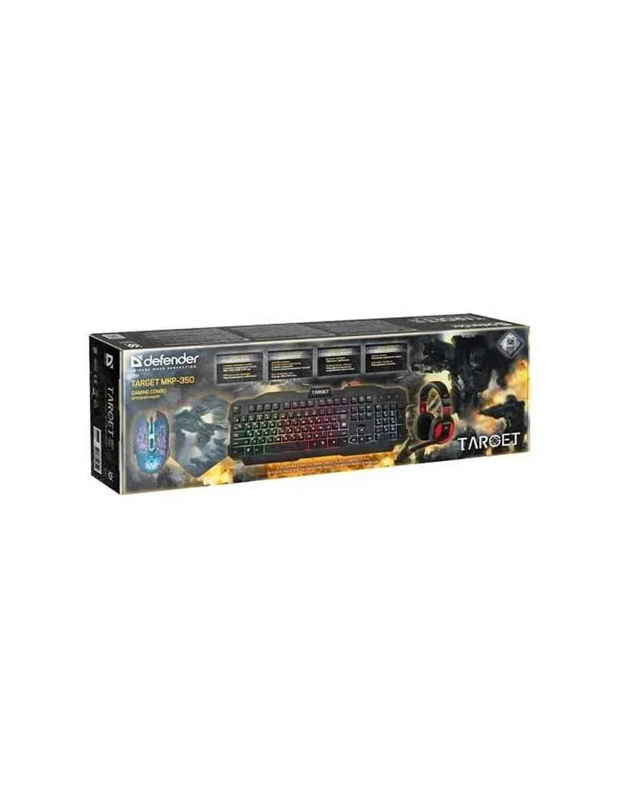 Клавиатура + mouse + garnitura, USB, Defender Target MKP-350, 52350 — 5
