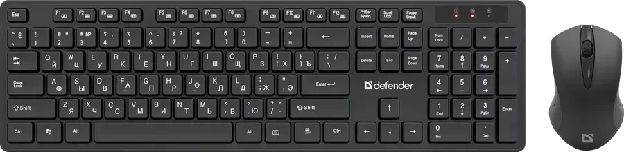 Клавиатура + mouse Wireless, Defender Lima C-993,104 keys, USB, black