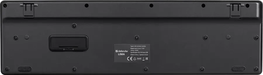 Клавиатура + mouse Wireless, Defender Lima C-993,104 keys, USB, black — 4