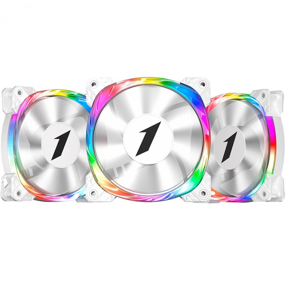 Комплект вентиляторов для корпуса 1Stplayer FIREMOON M3-W COMBO, 12cm, White