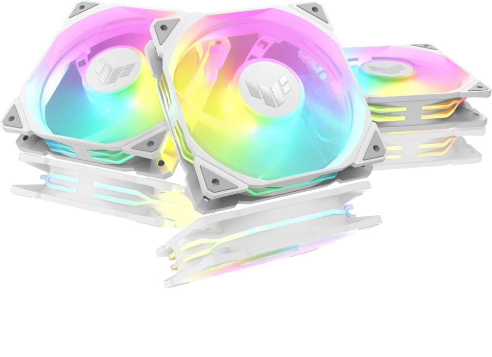 Комплект вентиляторов для корпуса ASUS TUF Gaming TR120 ARGB Reverse, 12cm, White