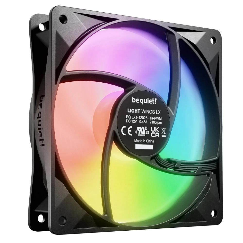 Вентилятор для корпуса bequiet! Light Wings LX PWM high-speed, 12cm, Black — 2