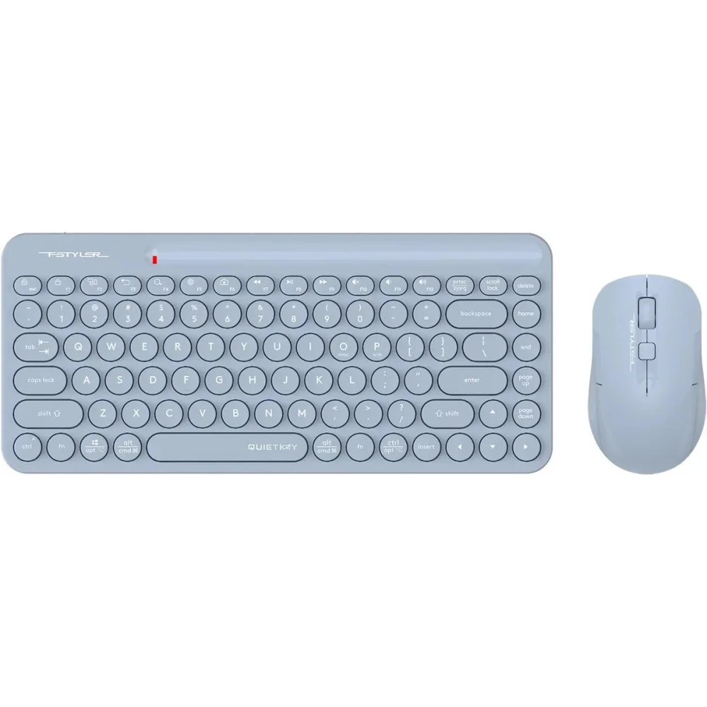 Клавиатура A4Tech Fstyler FG3200 Air 2, Blue, Wireless, Multimedia, 2000dpi, 2xAA, USB + мышь — 2