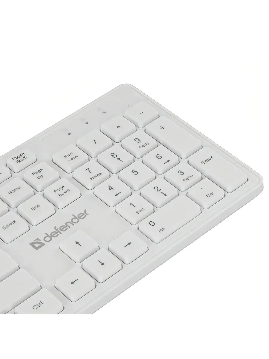 Клавиатура Defender Auckland C-987, White, USB + мышь, Wireless, Multimedia, Optical, 1600dpi — 2