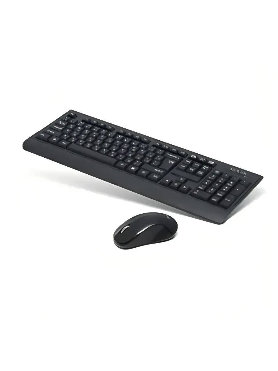 Клавиатура Delux DLD-6091OGB, Wireless, 1хAAA/mouse 2xAAA, Black + мышь — 3