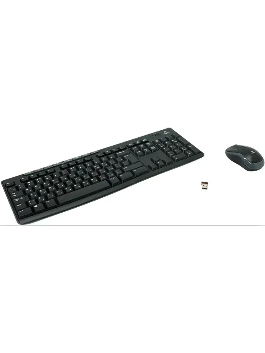 Клавиатура Logitech MK270, Wireless, Multimedia, Black, USB, 2 x AAA, 1 x AA + мышь — 2