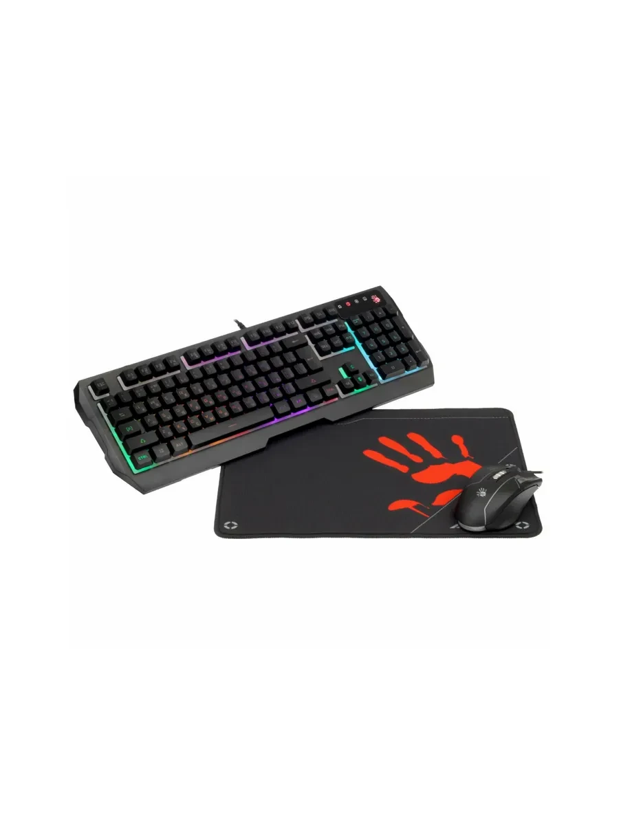 Игровой набор A4Tech Bloody B1700 (клавиатура+мышь+коврик), Optical, 6000dpi, Backlight, USB — 2