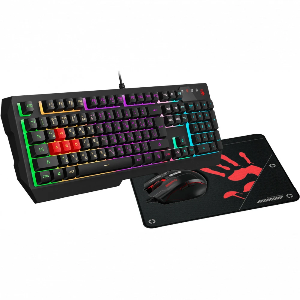Игровой набор A4Tech Bloody B1700 (клавиатура+мышь+коврик), Optical, 6000dpi, Backlight, USB — 5