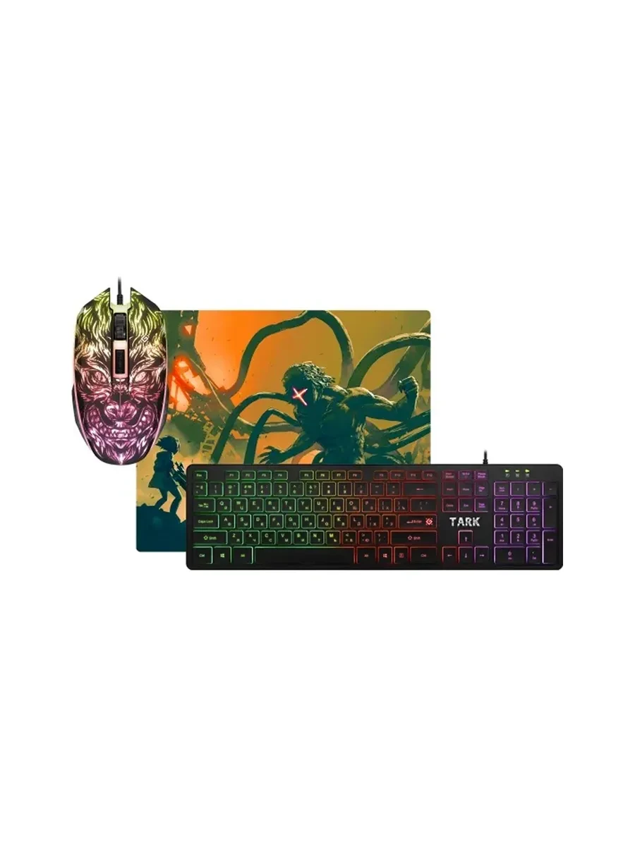 Игровой набор Defender Tark C-779 (клавиатура+мышь+коврик), Optical, 2400dpi, Backlight, USB — 2