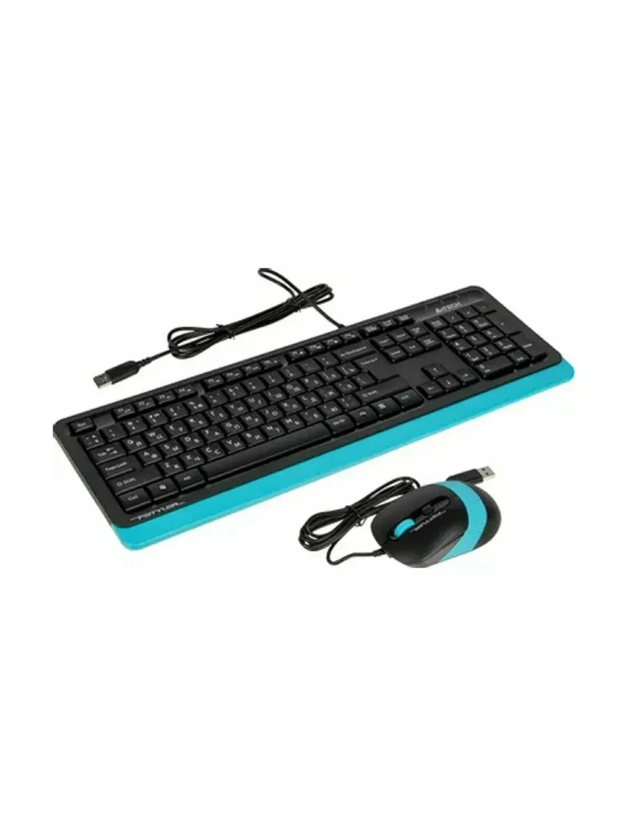 Клавиатура A4Tech Fstyler F1010, Blue, Multimedia,Optical, 1600dpi, USB + мышь — 4