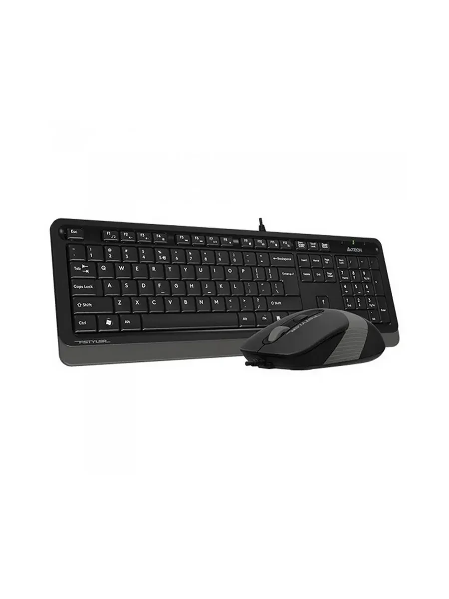 Клавиатура A4Tech Fstyler F1010, Grey, Multimedia, 1600dpi, Optical, USB + мышь — 2