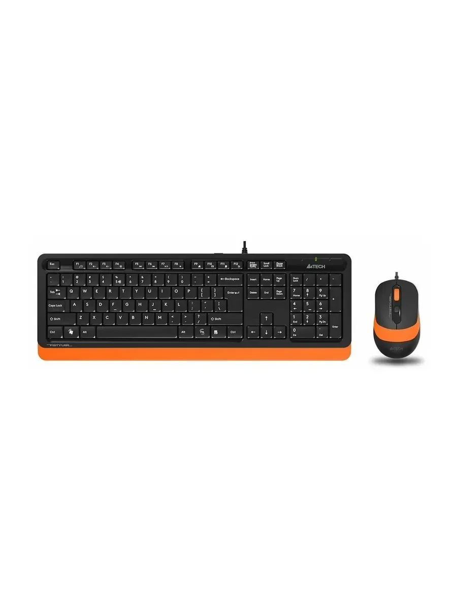 Клавиатура A4Tech Fstyler F1010, Orange, USB + мышь — 2