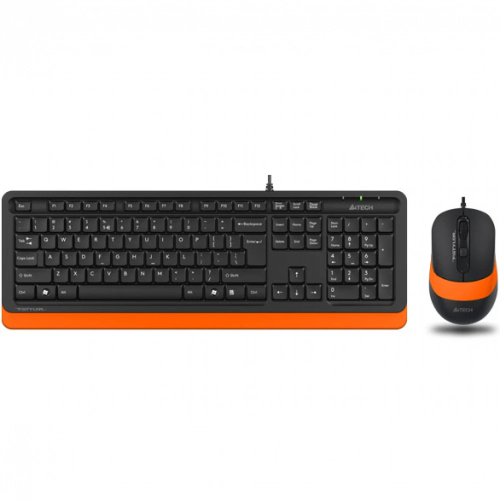 Клавиатура A4Tech Fstyler F1010, Orange, USB + мышь — 4