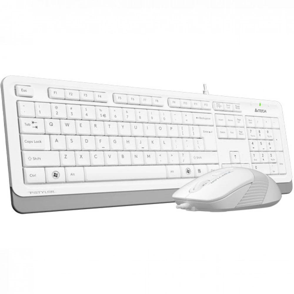 Клавиатура A4Tech Fstyler F1010, White, Multimedia,Optical, 1600dpi, USB + мышь — 4