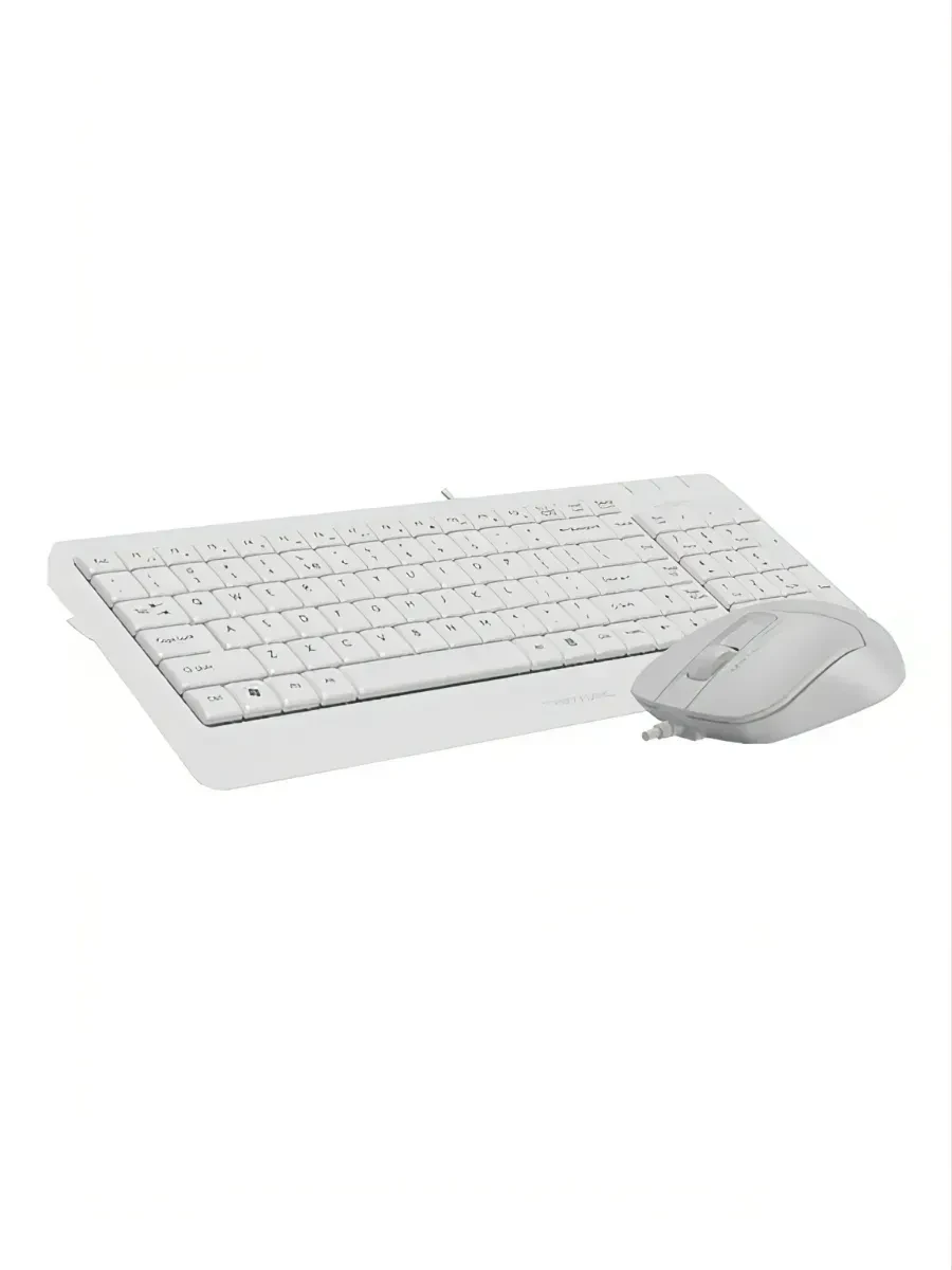 Клавиатура A4Tech Fstyler F1512S, White, Wired, Multimedia, 1200dpi, USB + мышь — 2