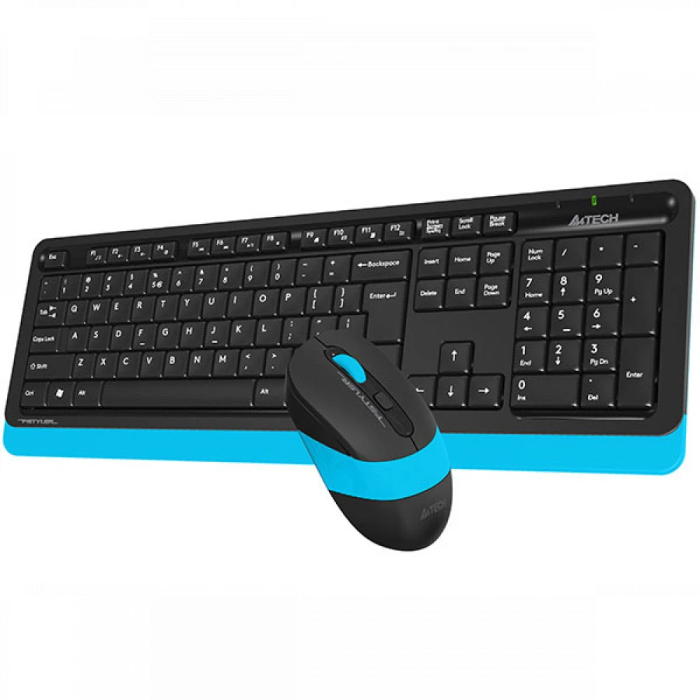 Клавиатура A4Tech Fstyler FG1010, Blue, Multimedia,Optical, 2000dpi, USB + мышь — 3
