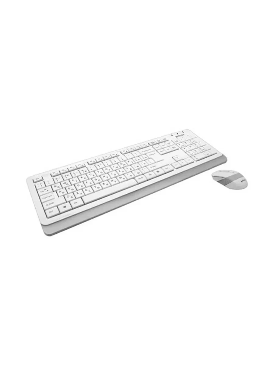 Клавиатура A4Tech Fstyler FG1010S, White, Wireless, Multimedia, 2000dpi, 2xAA, USB + мышь — 2