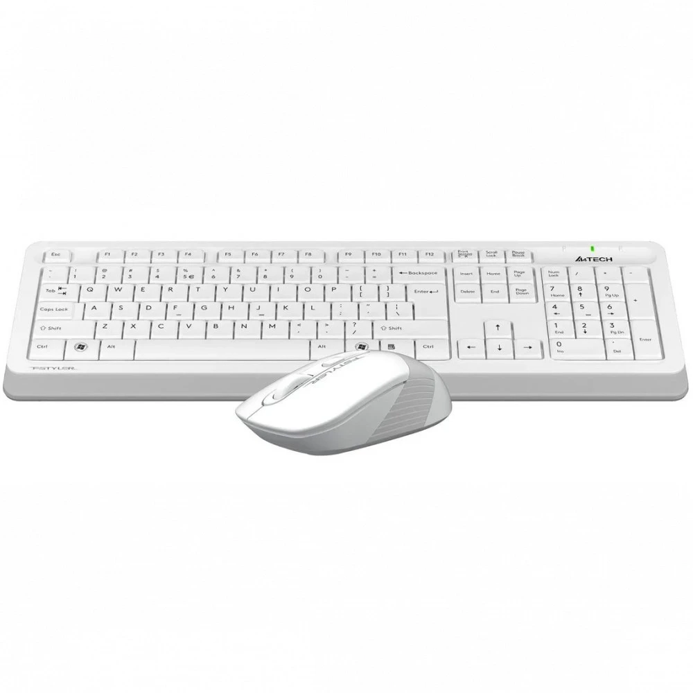 Клавиатура A4Tech Fstyler FG1010S, White, Wireless, Multimedia, 2000dpi, 2xAA, USB + мышь — 4