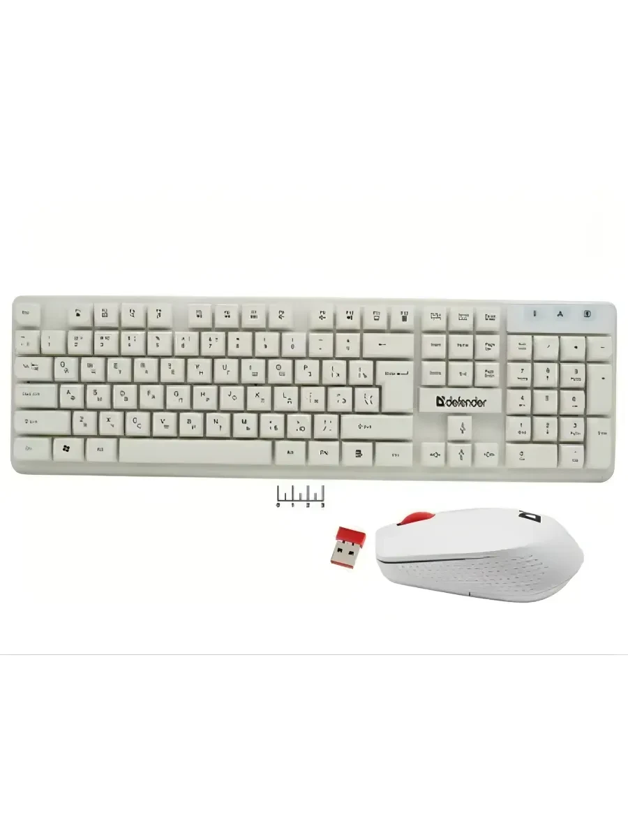 Клавиатура Defender Milan C-992, White, USB + мышь, Wireless, Multimedia, Optical, 1000dpi — 2
