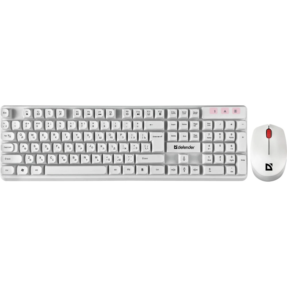 Клавиатура Defender Milan C-992, White, USB + мышь, Wireless, Multimedia, Optical, 1000dpi — 3