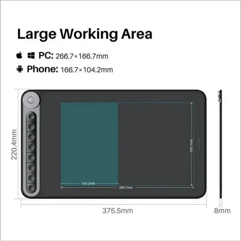 Графический планшет Huion Q620M, 5080 lpi, беспроводной