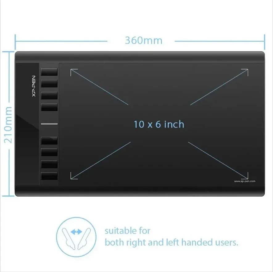 Графический планшет XP-Pen Star 03 V2, 10"x6", беспроводное перо, USB — 5