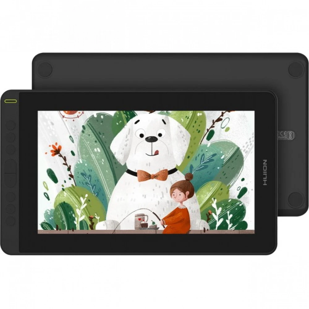 Графический планшет Huion Kamvas 12, 10"x 6", беспроводное перо, подставка — 4