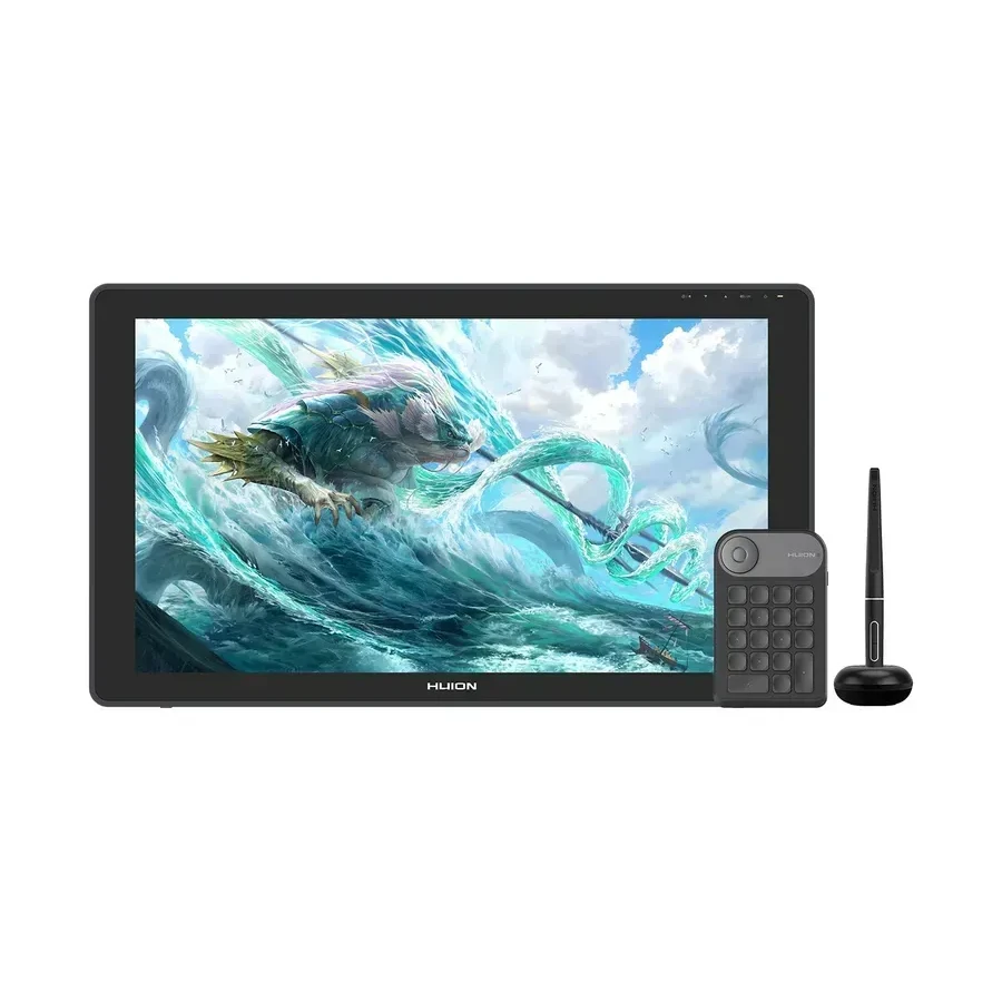 Графический планшет Huion Kamvas Pro 24 (4K), 20.7"x11.6", беспроводное перо, мини-клавиатура — 4