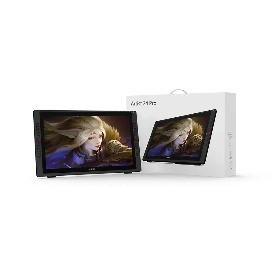 Графический планшет XP-Pen Artist 24 Pro, 20.7"x11.6", беспроводное перо, подставка, USB — 4
