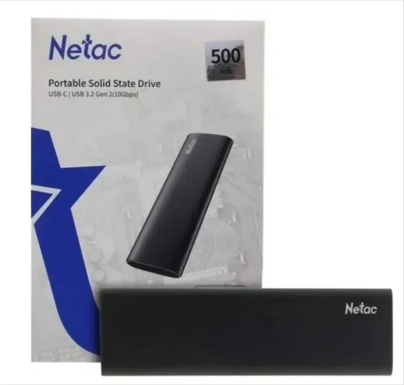 Disk Netac Z SLIM, 500GB, чёрный — 2