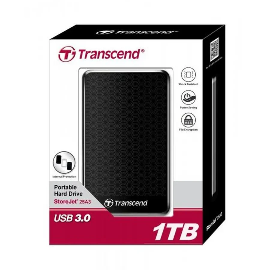 Внешний жесткий диск 2,5 1TB Transcend TS1TSJ25A3K