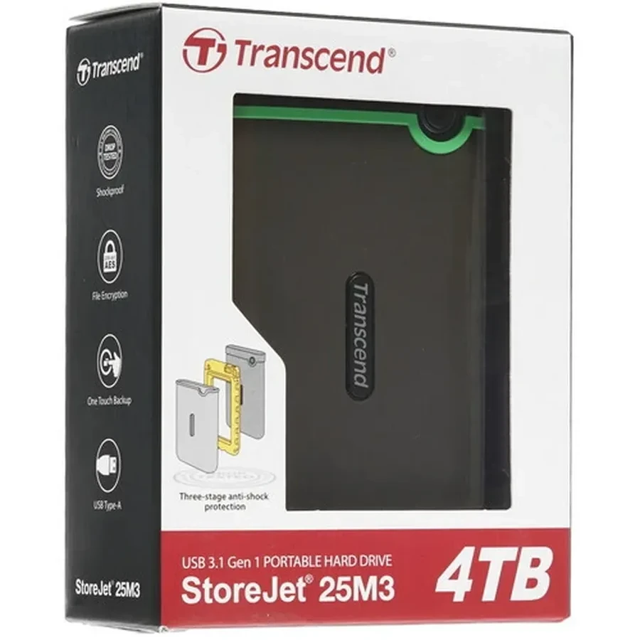 Внешний жесткий диск 2,5 4TB Transcend TS4TSJ25M3S серый — 4