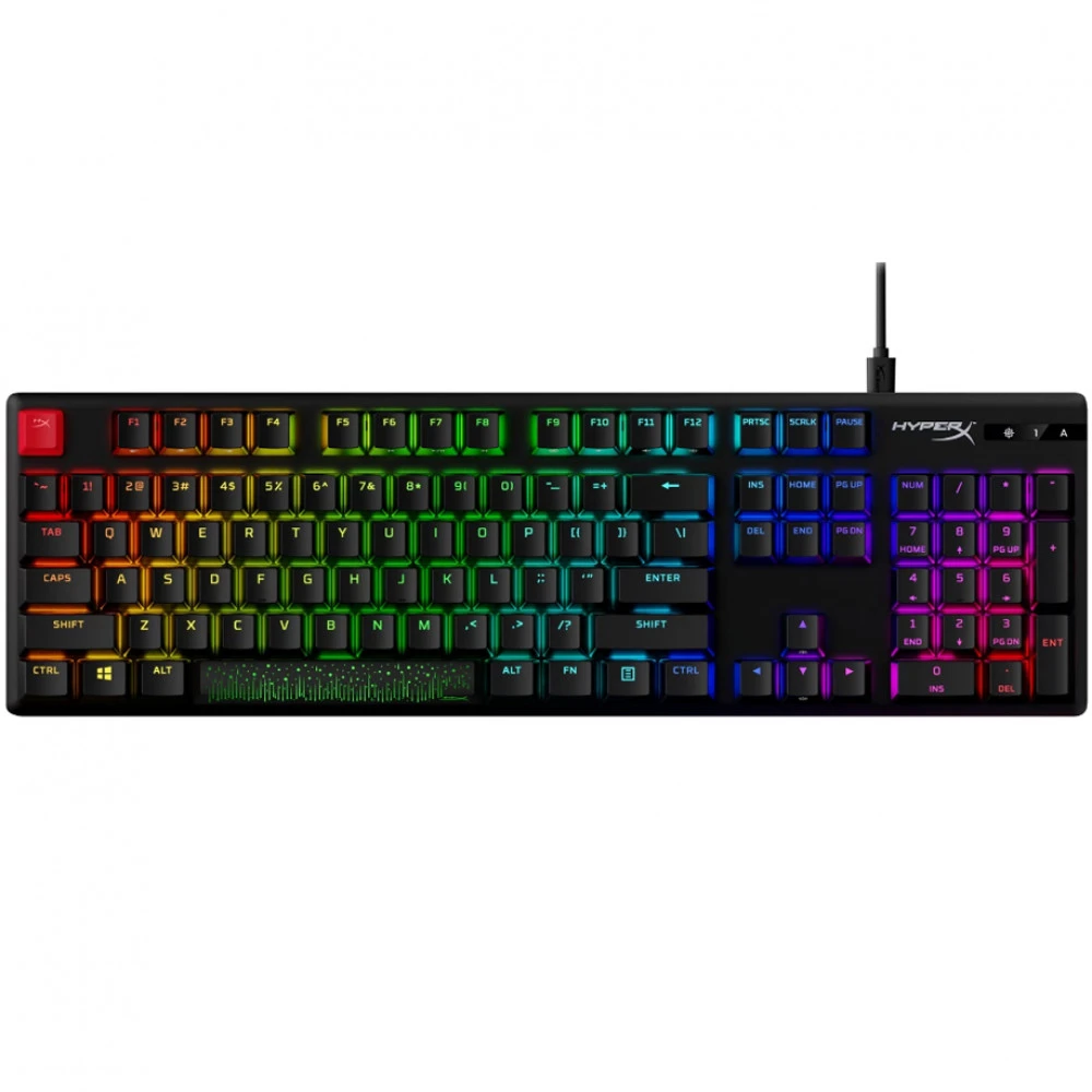 Игровая клавиатура HyperX Alloy Origins PBT, механическая, HyperX Red switch, USB, RGB, чёрный — 4